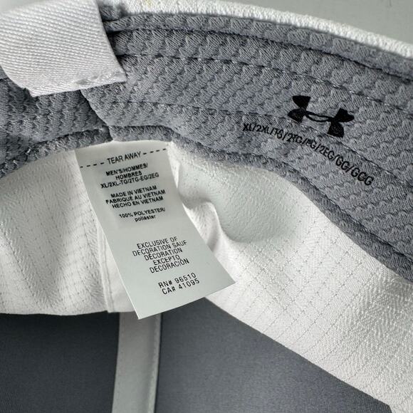 Under Armour Hat Mens XL/2Xl White Vent UA Classic Fit - Picture 5 of 5